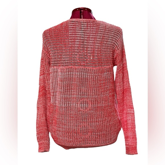 Dex cotton long sleeve open knit pullover - Picture 3 of 7